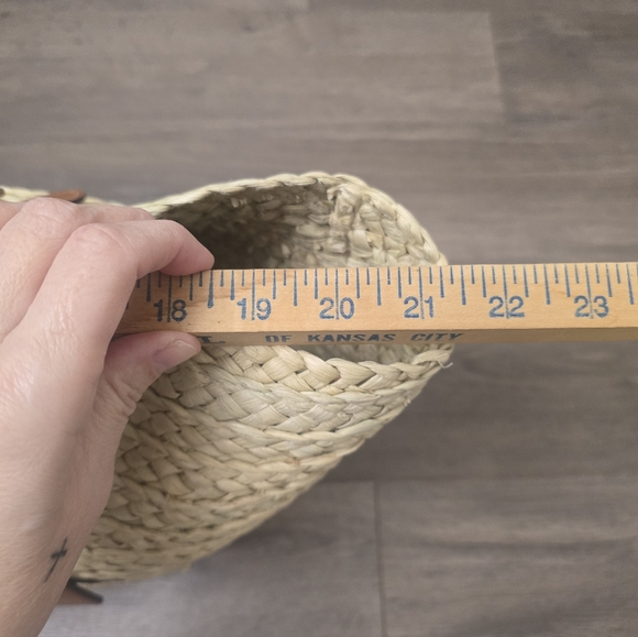 Coach Structured Straw Large Basket Tote Natural/Burnished Amber Cottagecore - Picture 12 of 15